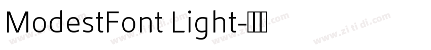 ModestFont Light字体转换